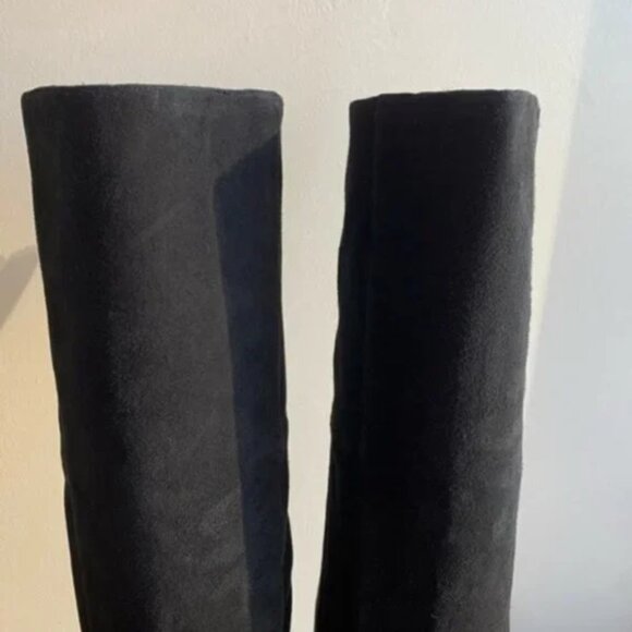 DIANE VON FURSTENBERG Luzzi Over the Knee Suede Black Fall Winter Heeled Boots - Picture 8 of 15